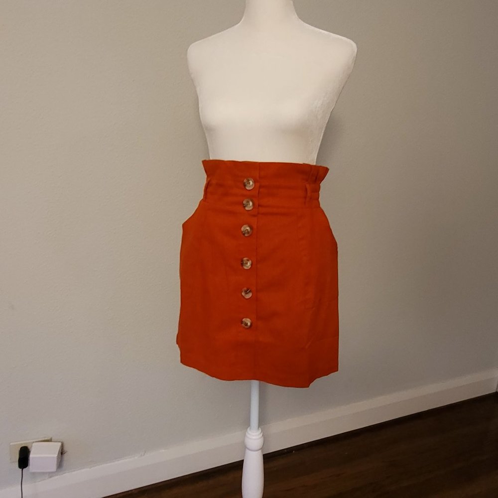 Cayenne Red-Orange Skirt - Picture 3 of 4